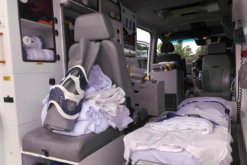 Interior of a Tasmanian ambulance