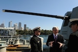 Mr Rudd launched the Government's long-term Defence blueprint onboard HMAS Stuart.
