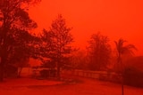 A red dust storm takes over Nyngan in western New South Wales.