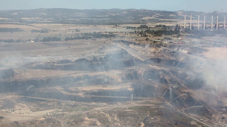 Firefighters battle blaze at Hazelwood coal mine