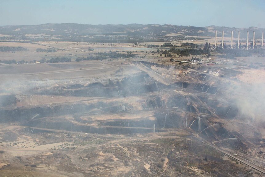 Firefighters battle blaze at Hazelwood coal mine
