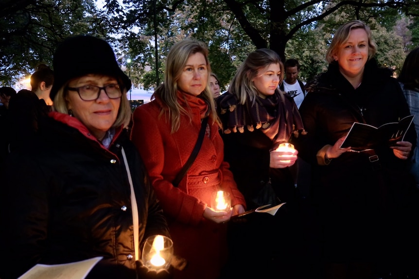 Family and domestic violence candlelight vigil in Hobart 2017