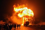 NATO oil tankers torched