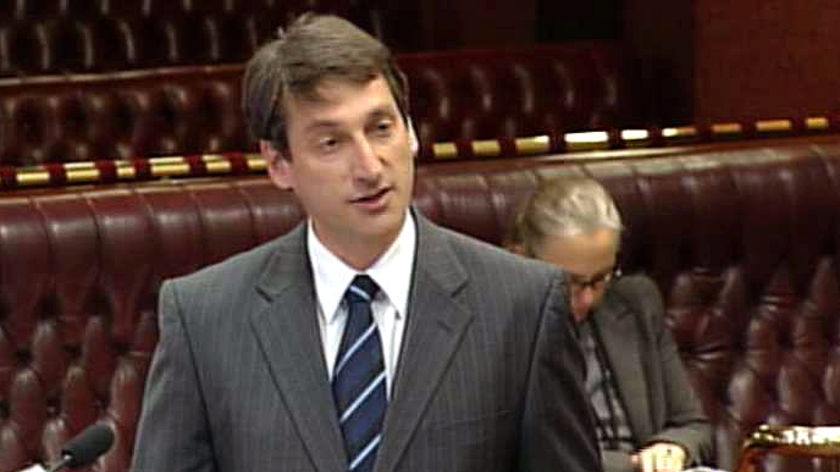 NSW Treasurer Eric Roozendaal in State Parliament