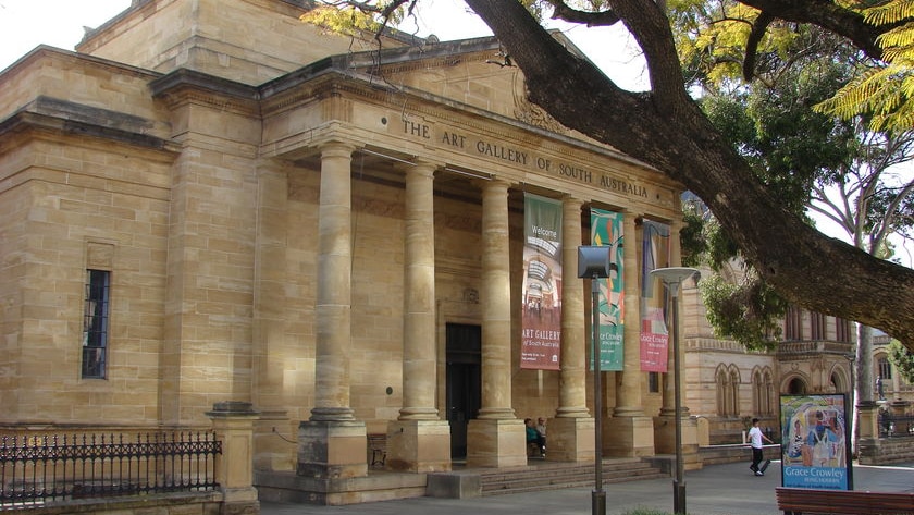 The front entrance of the Art Gallery of SA