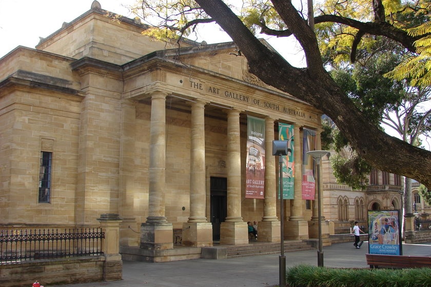 The front entrance of the Art Gallery of SA