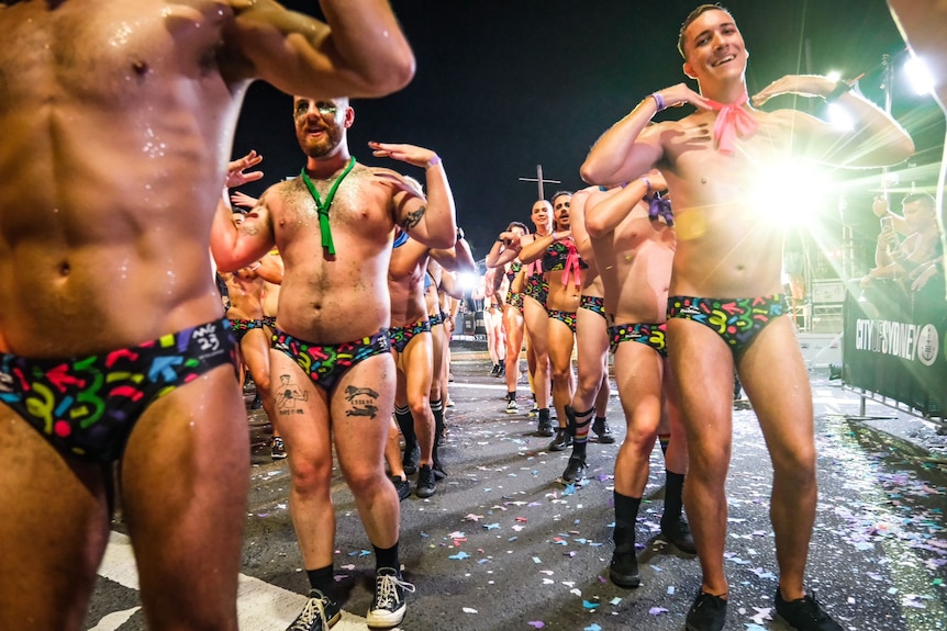 group of men dancing