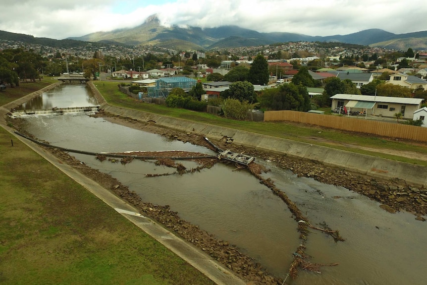 New Town Rivulet flood aftermath