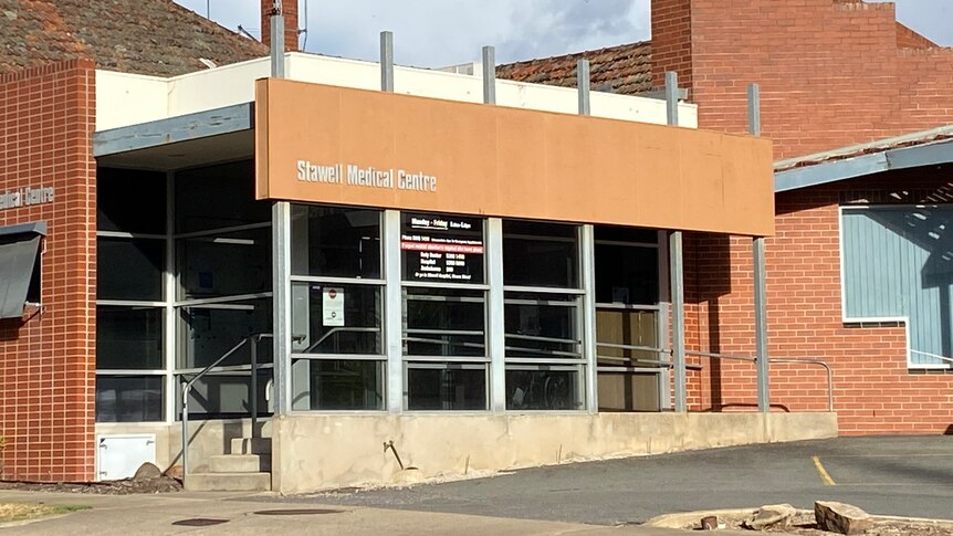 A reddish brown exterior of a GP clinic in regional Victoria. The sign reads Stawell Medical Centre.