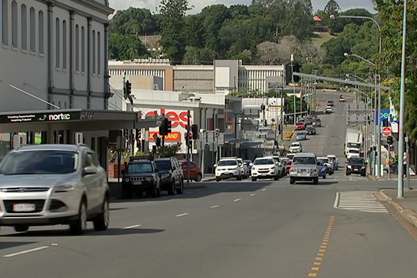 A busy street in the Ipswich CBD