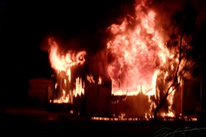 The Eulo General Store engulfed in flames in 2011