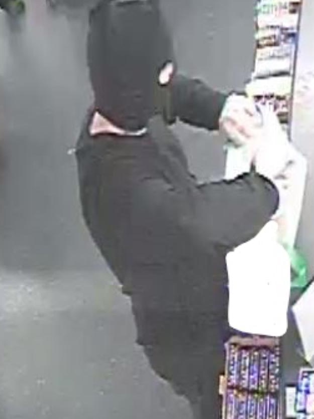 The robber caught on CCTV.