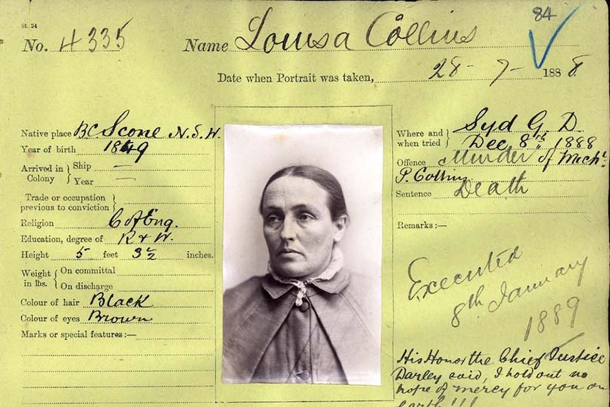 Death certificate of Louisa Collins