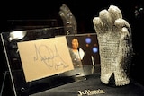 Michael Jackson autograph and Victory tour glove