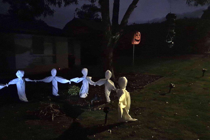 A Halloween display likened to a lynching.