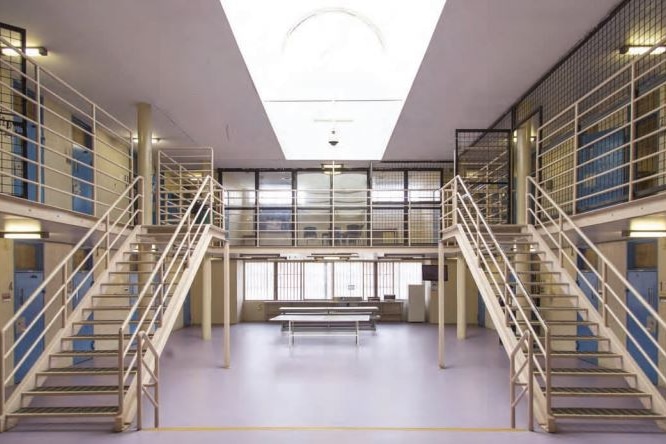 the inside of a jail