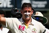 Walking off a champion ... Michael Hussey departs Test cricket for the last time.