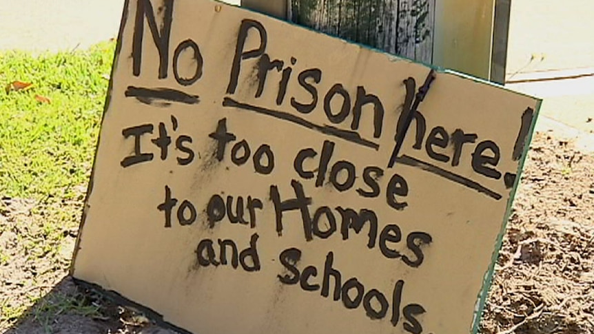 Sign against disability justice centre in Lockridge