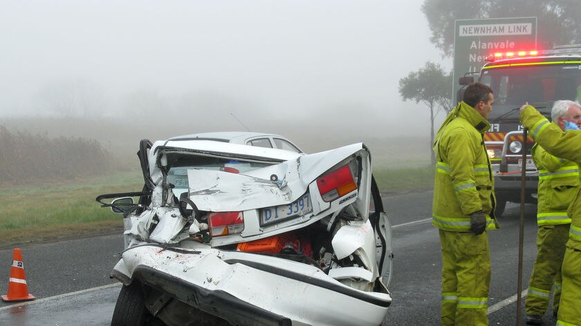 Car crash Newnham, Launceston, Tasmania 20100719