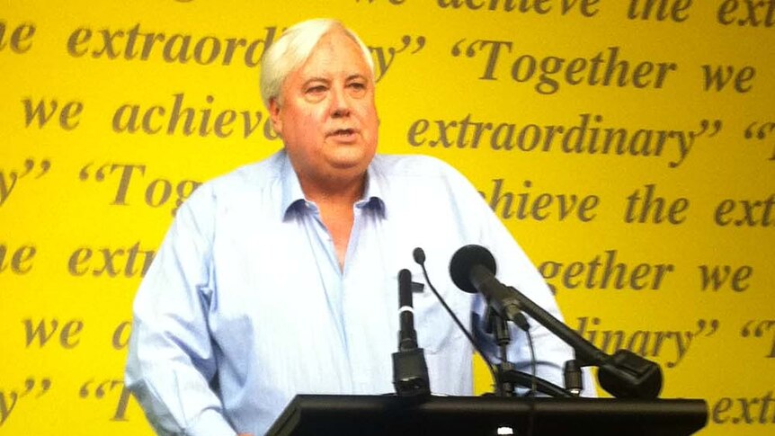 Mining billionaire Clive Palmer