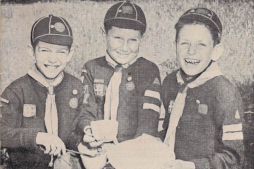 Cubs in the 11th Launceston Pack at camp at Paper Beach in 1960