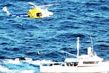 The fisherman was winched off the boat and has been flown to the Gold Coast for treatment.