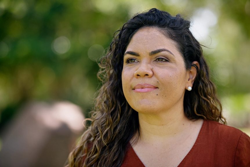 an aboriginal woman with a faint smile