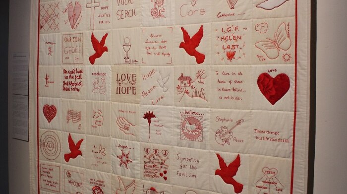The former Museum of Australian Democracy at Eureka's 'Quilt of Hope' was a collaboration between the families of abuse victims