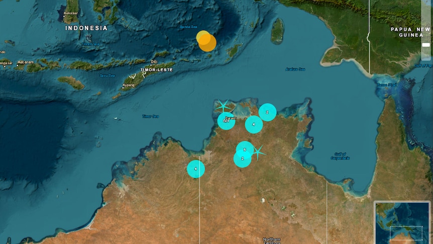 Darwin was rocked by a 6.2-magnitude earthquake in the Banda Sea