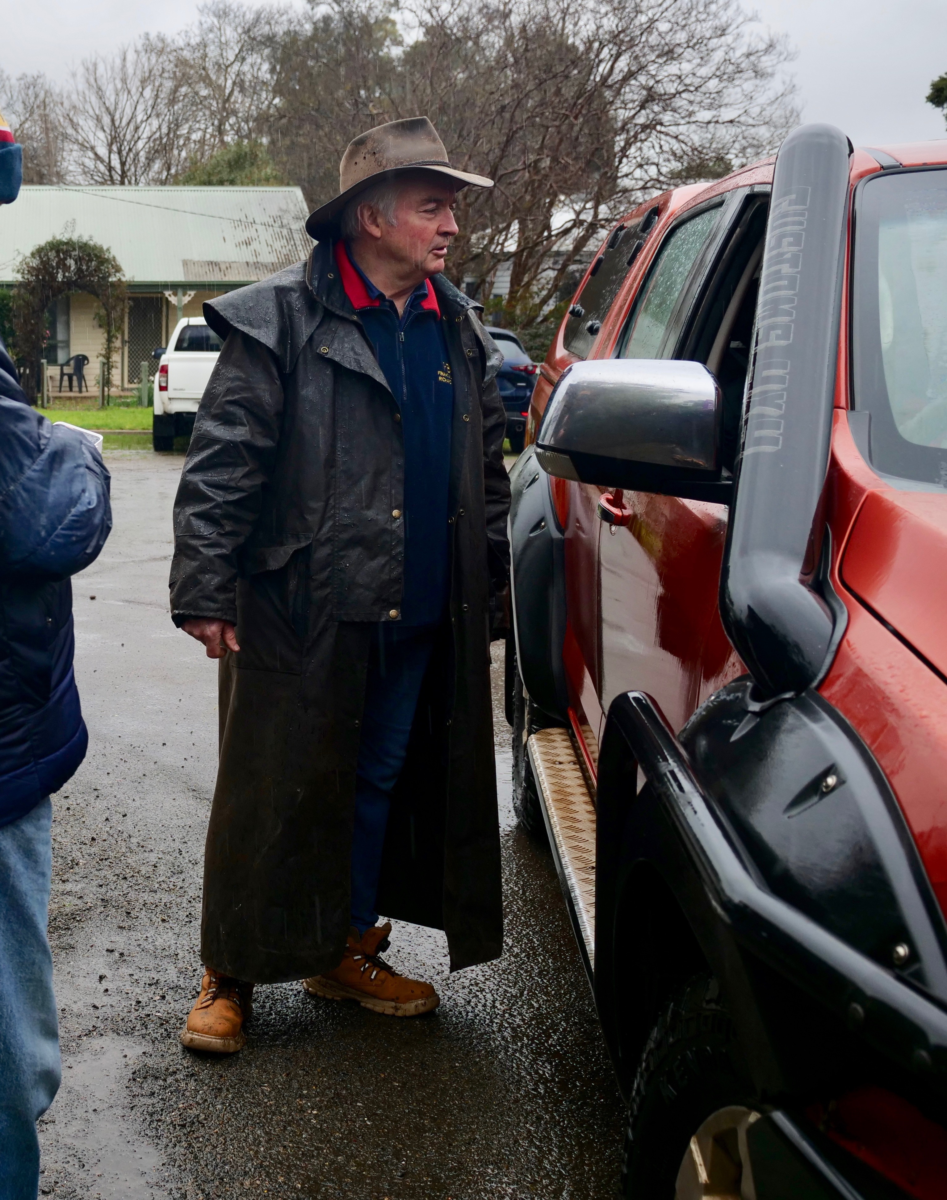 Man taking payment in a car park