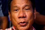 A close-up image of Rodrigo Duterte speaking.