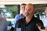 Bill Yan speaking at a Darwin press conference following the announcement of his CLP candidacy.