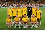 Matildas team photo before the semi-finals