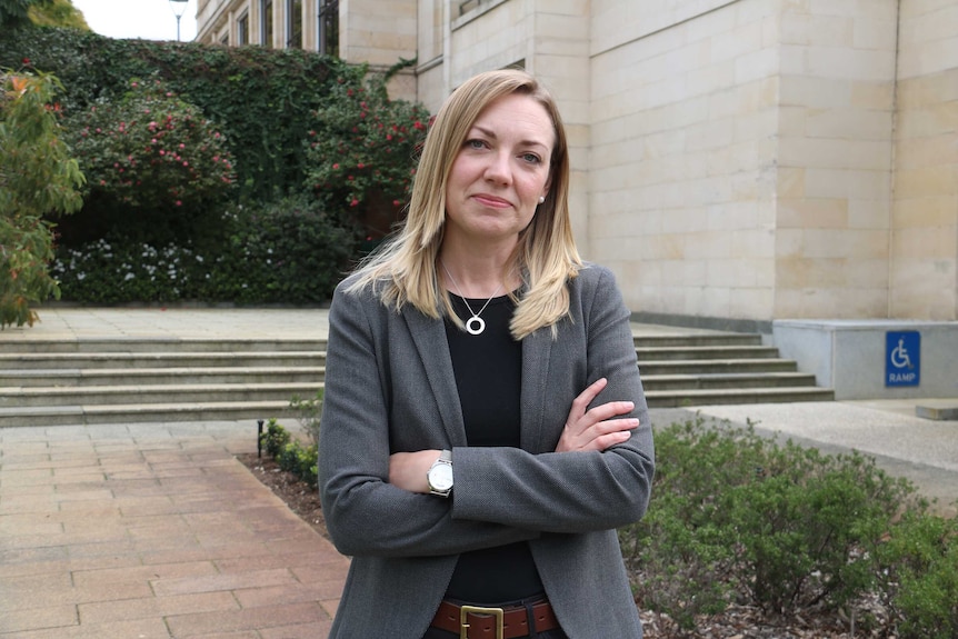 WA Nationals Leader Mia Davies standing outside state parliament.