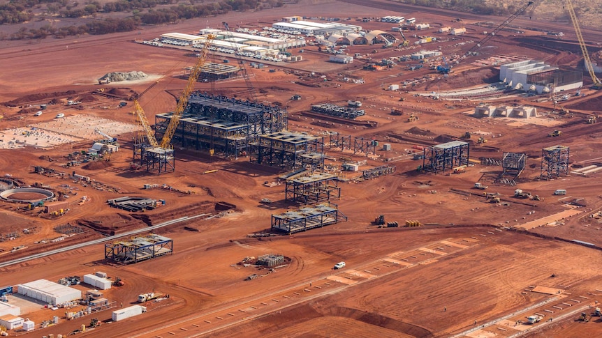 Roy Hill construction site in the Pilbara owned by Gina Rinehart 18 December 2014