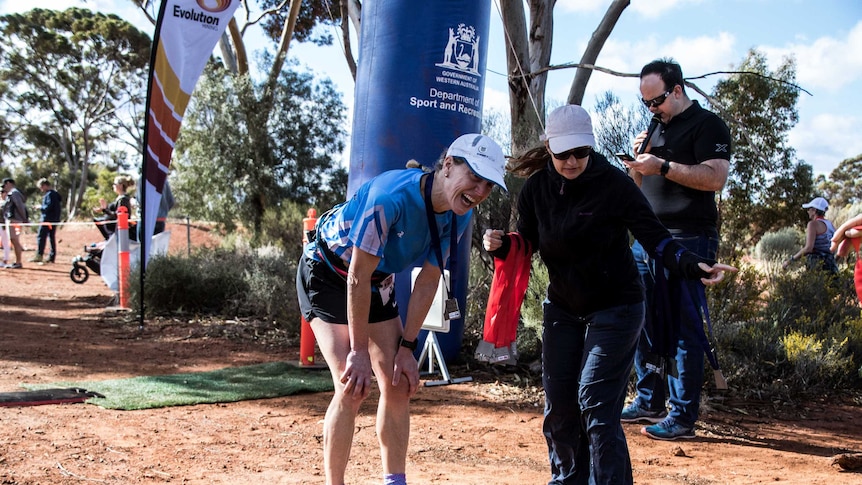 Runner finishes marathon