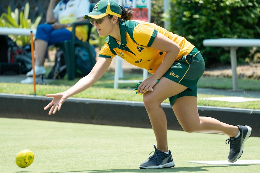 Lawn bowls player Kristina Krstic representing Australia.