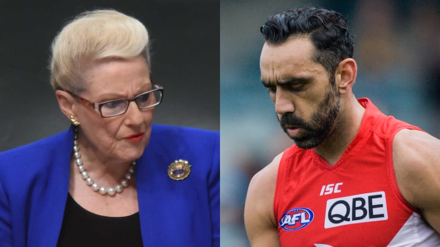 Bronwyn Bishop and Adam Goodes