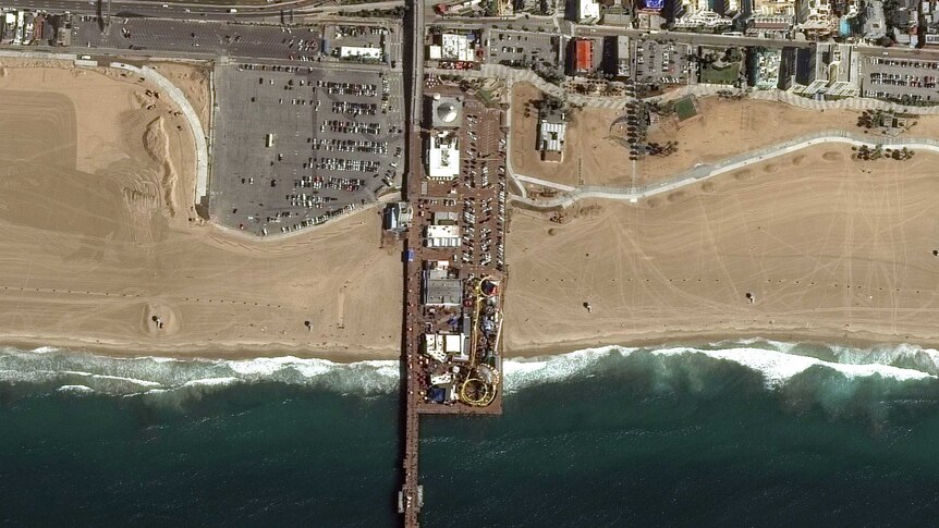 March 11: Santa Monica Pier is full of people