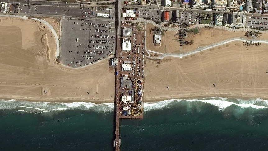 March 11: Santa Monica Pier is full of people