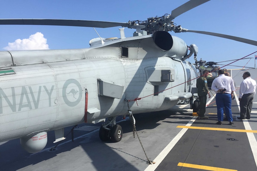 PNG dignitaries tour HMAS Adelaide