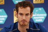 Britain's Andy Murray speaks to the media at the Paris Masters tennis tournament on November 5, 2016.