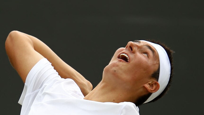Rising star: Tomic is enjoying his best performance at a grand slam.