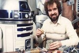 Tony Dyson working on the original Star Wars R2D2