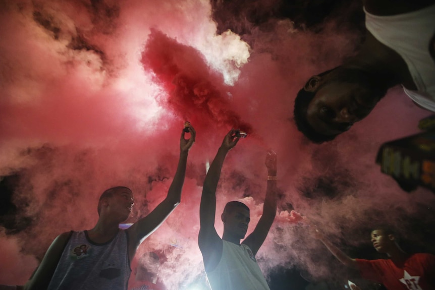 Anti-impeachment protesters in Brazil