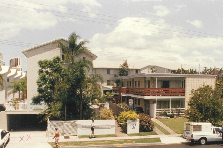 The unit complex at Surfers Paradise in 1991 where Maureen Ambrose and Peter George Wade were murdered.