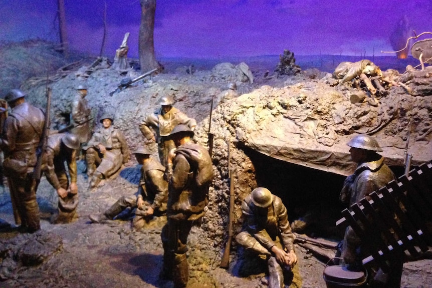 Display in the First World War Galleries.