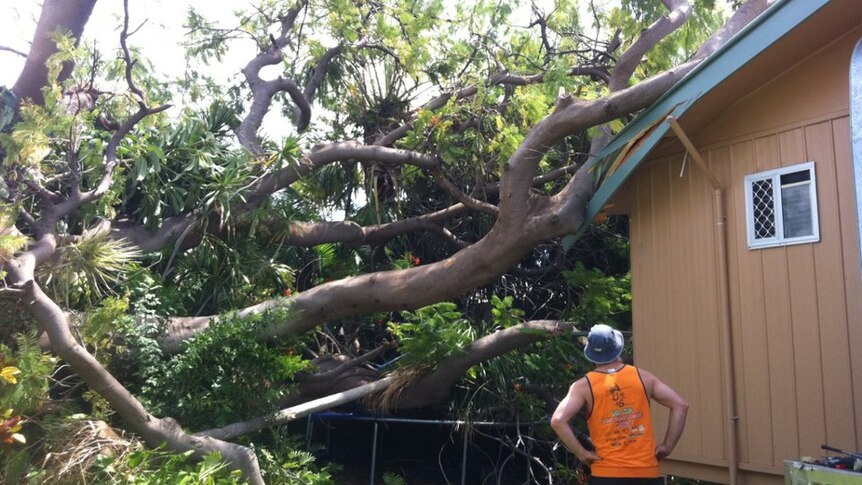 Fierce winds in Saturday night's storm damaged several houses in Mount Isa.