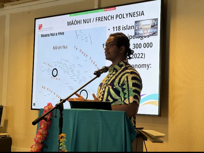 Tamatoa Tepuhiari'i is only one of two Indigenous scholars looking at the impact of nuclear testing in French Polynesia.(Supplied)