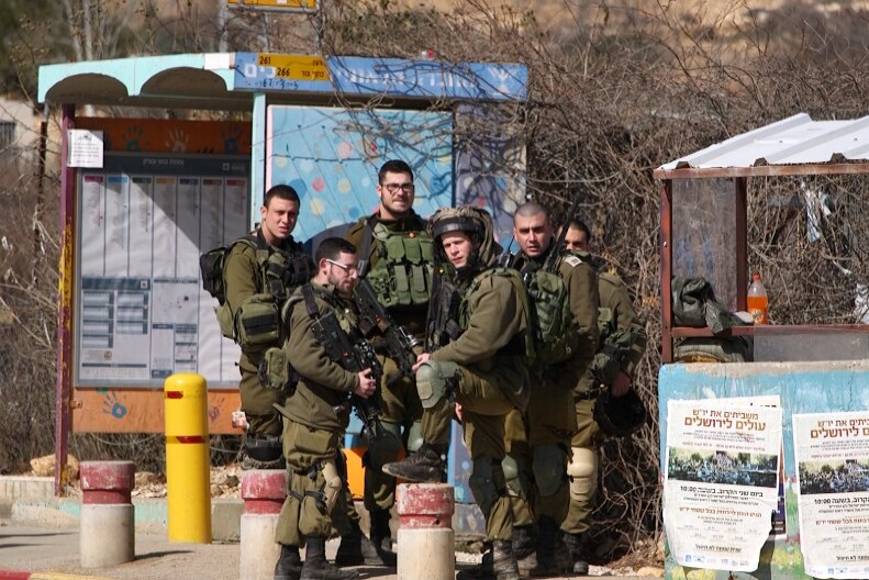 Israeli soldiers in the West Bank